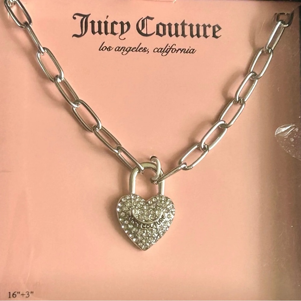Juicy Couture Silver Heart Necklace